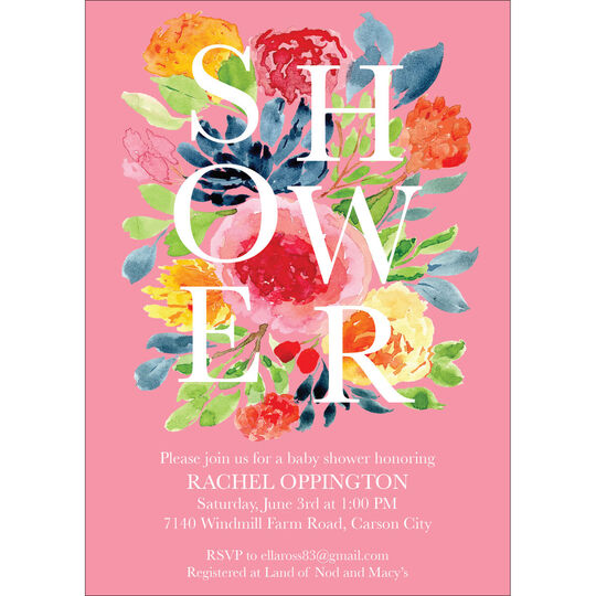 Multi Flower Shower Invitations